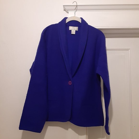 Lisa 100% Wool Sweater, Royal Blue - Picture 1 of 4